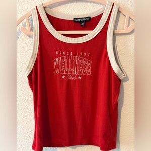 Red Wellness Club Tank Top